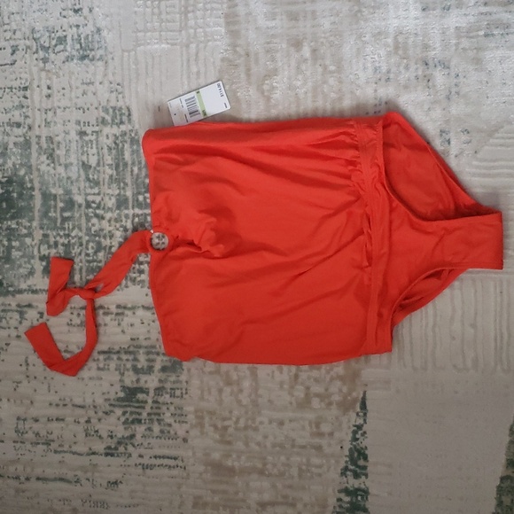 NWT Michael Michael Kors Halter Blouson Swimsuit Size 8 - Picture 2 of 7